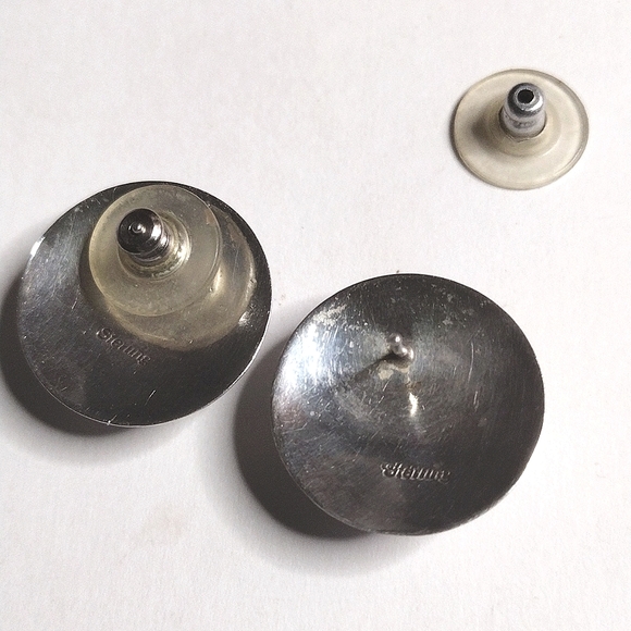 MALACHITE STERLING POST EARRINGS - Picture 2 of 3